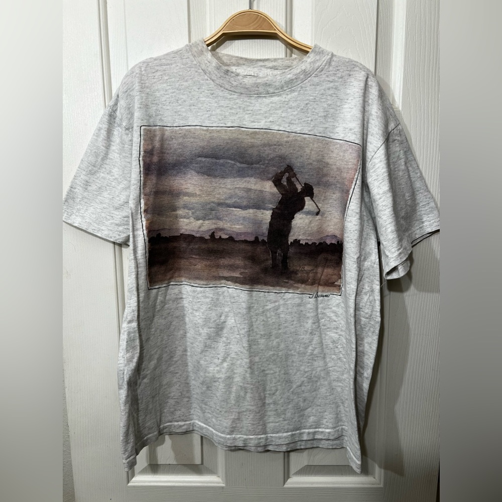 Vintage J Buswell golf graphics tee